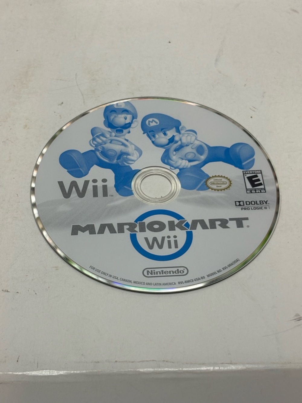 Nintendo Mario Kart Wii Disc - Silver and Blue Artwork no case or manual untest
